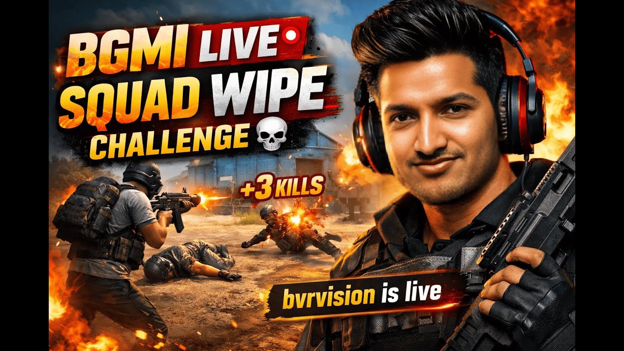 BGMI Live | Squad Wipe Challenge 💀 | BVRVISION IS LIVE