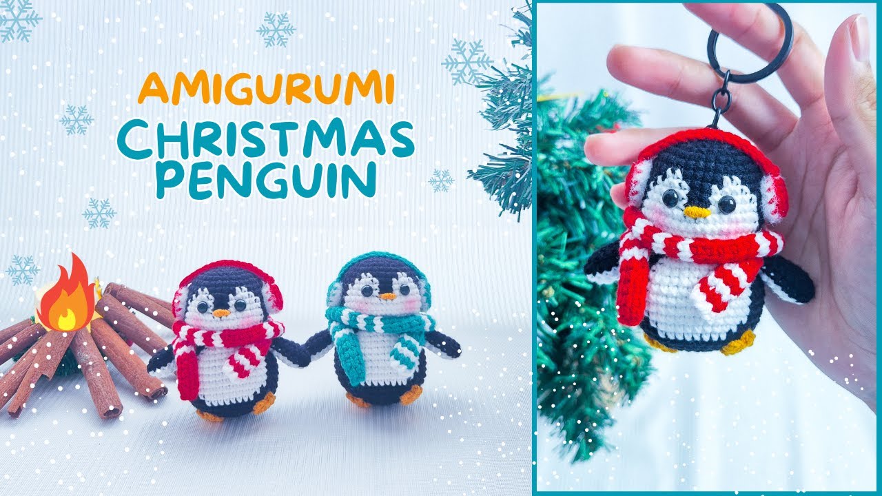 Crochet Amigurumi Christmas Penguin 🐧- Crochet Christmas Ornaments | NHÀ LEN