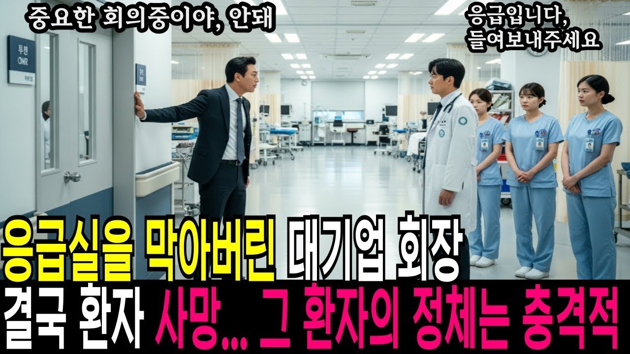응급실 입구를 막아버린 대기업회장, 결국 환자는 사망, 그런데 환자의 정체는 충격적이었다