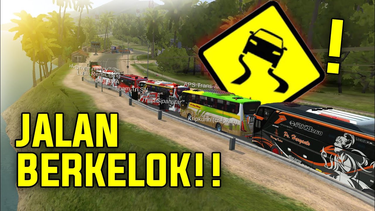 Awas❗❗ Konvoi Bus Lewat Jalur Ekstrem Sumatra - Bus Simulator Indonesia