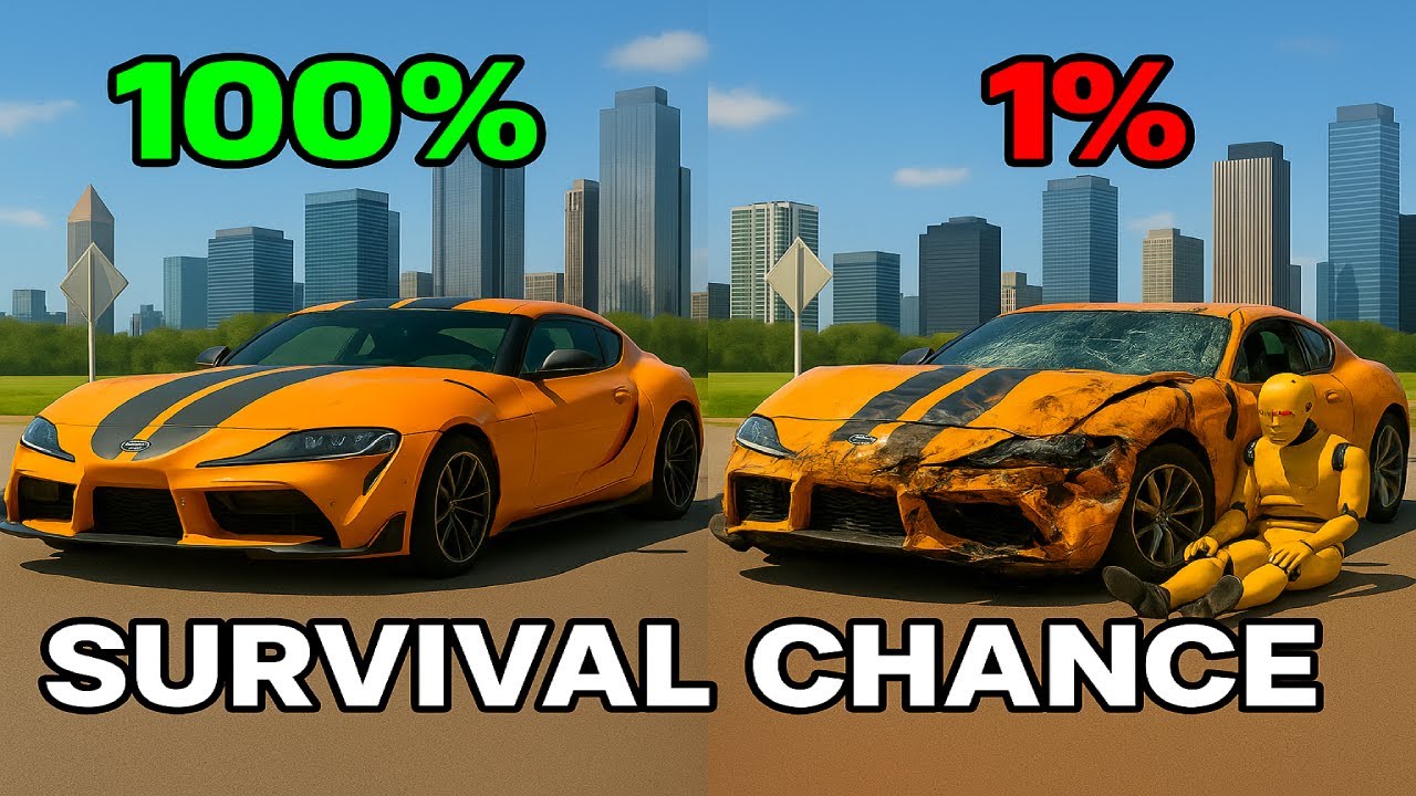 Realistic Survival Chance Real Car Crashes #17 | BeamNG.drive