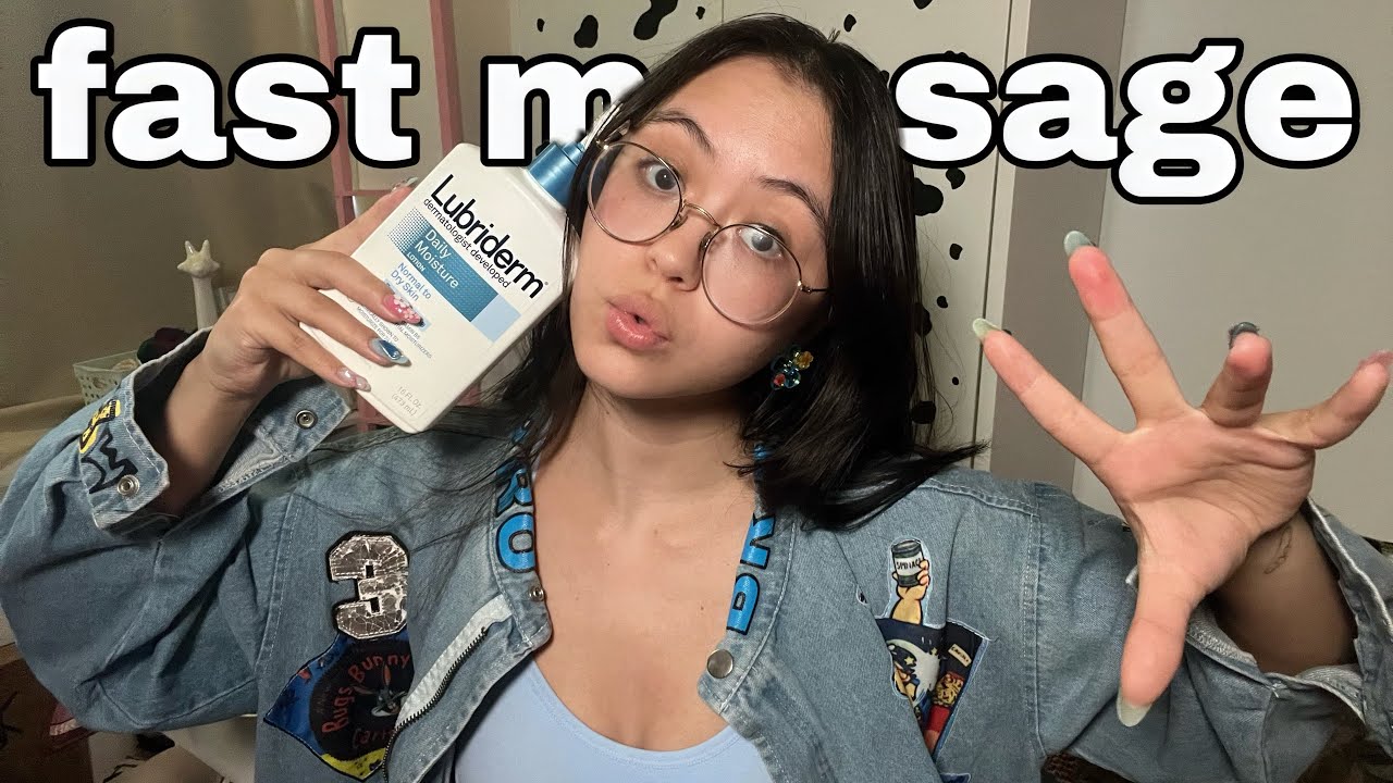 ASMR Fast Aggressive Massage (Shoulders, Head, and Arms) (Lotion, Personal Attention, Rambles)