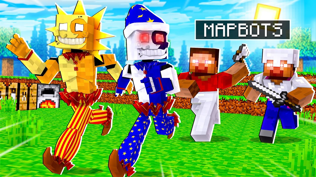 Sun and Moon VS Map Bots in Minecraft MANHUNT