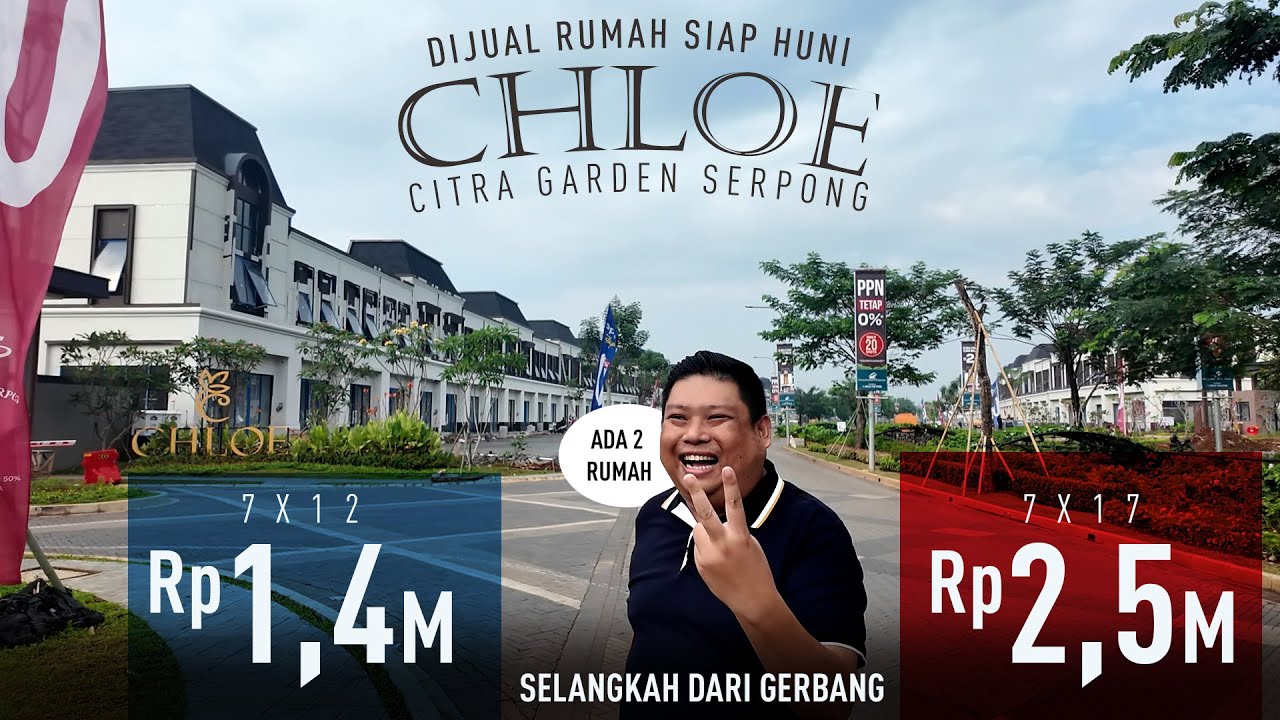 DIJUAL RUMAH SIAP HUNI (ADA 2) CLUSTER CHLOE 7x12 & 7x17 CITRA GARDEN SERPONG | ADA JUAL RUKO JUGA