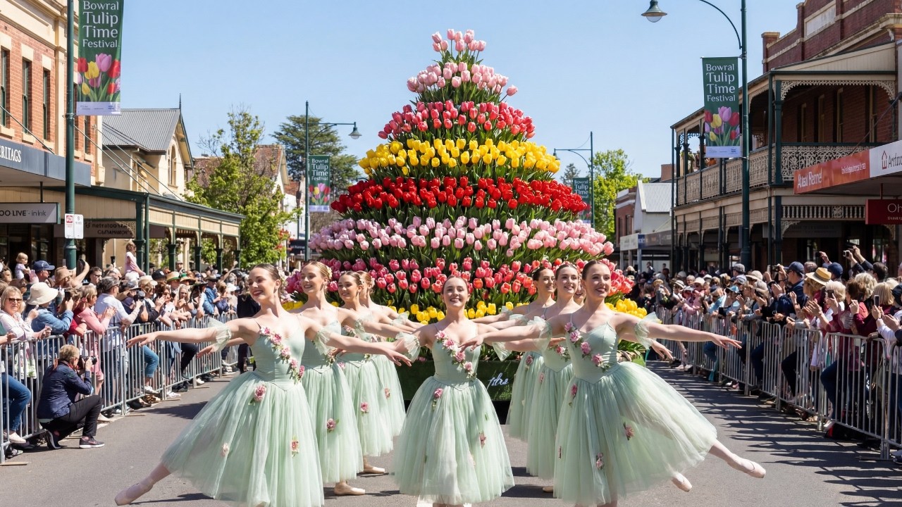 Bowral Tulip Time Festival 2026  Spectacular Tulip Parade Australia 🌷🇦🇺 4K HDR