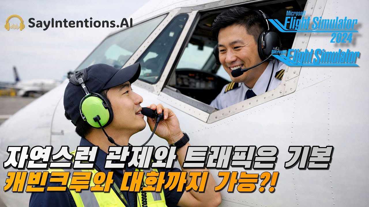 [유료애드온] 자연스러운 관제 및 트래픽 구현은 기본│그라운드, 캐빈과 소통까지 가능한 최고의 AI관제 프로그램│ SayIntention AI│플라이트시뮬레이터
