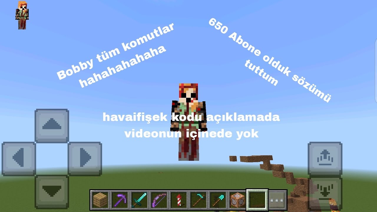 Bobby tüm komutlar hahahahahaha 650 Abone olduk sözümü tuttum havaifişek kodu açıklamada var