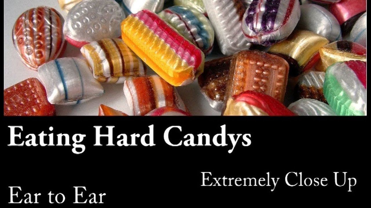 Eating Hard Candies (Ear To Ear, Extremely Close Up)