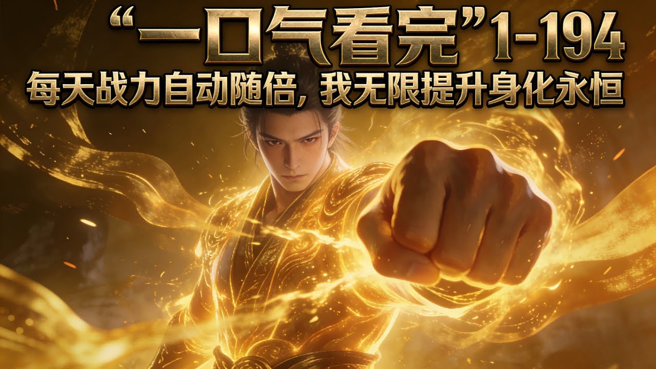 《每天战力自动翻倍，我无限提升身化永恒》1-194 林夜穿越后，每天凌晨自动融合未来的自己！全身数值翻倍！从此一人镇压全球，一拳打爆核弹，登月如遛弯，银河当后花园！ 没有瓶颈，没有对手，只有无限升级！