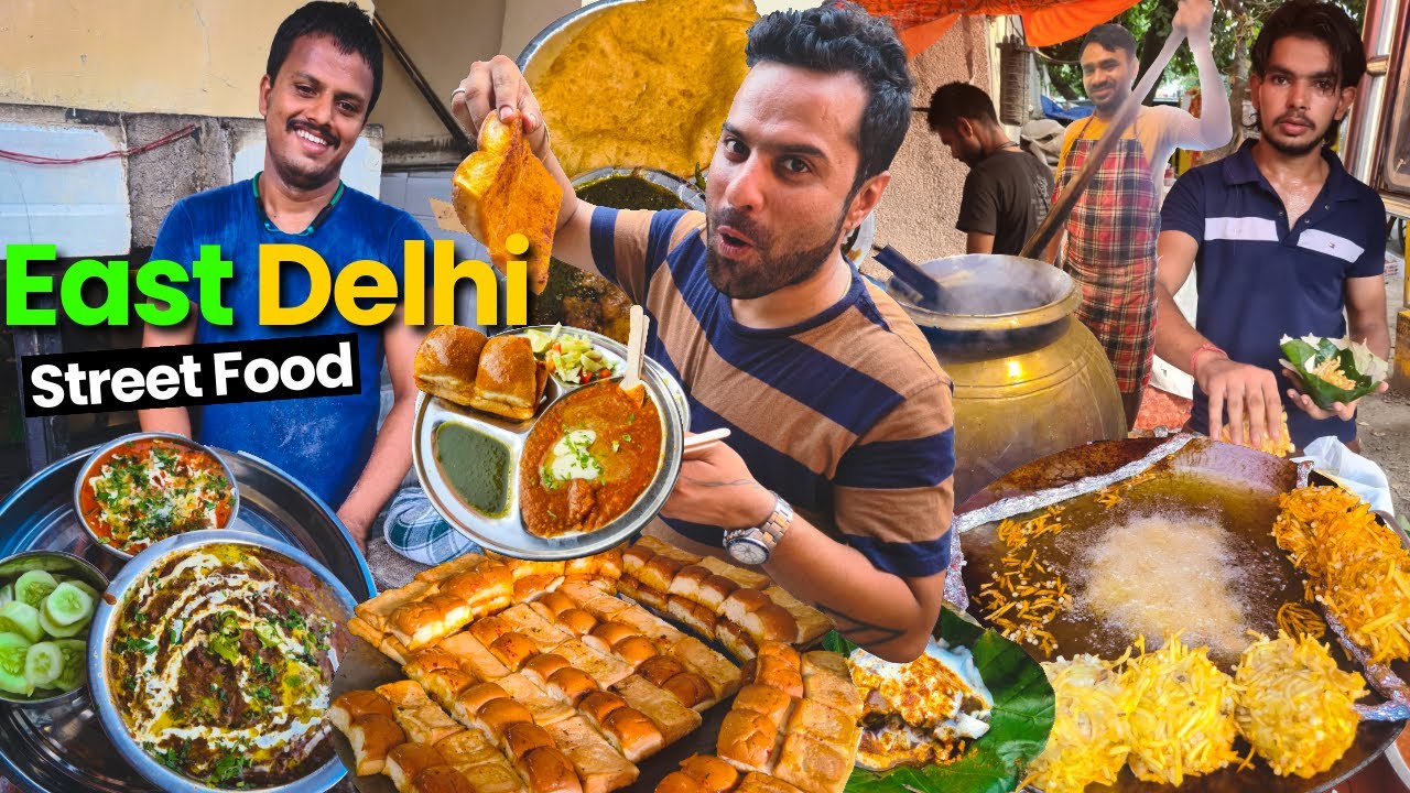 TRYING Best EAST DELHI Street Food. Pyarelal Sialkot Dal,Nagpal Di Hatti,Pattal Chaat, Kumar PavBhaj
