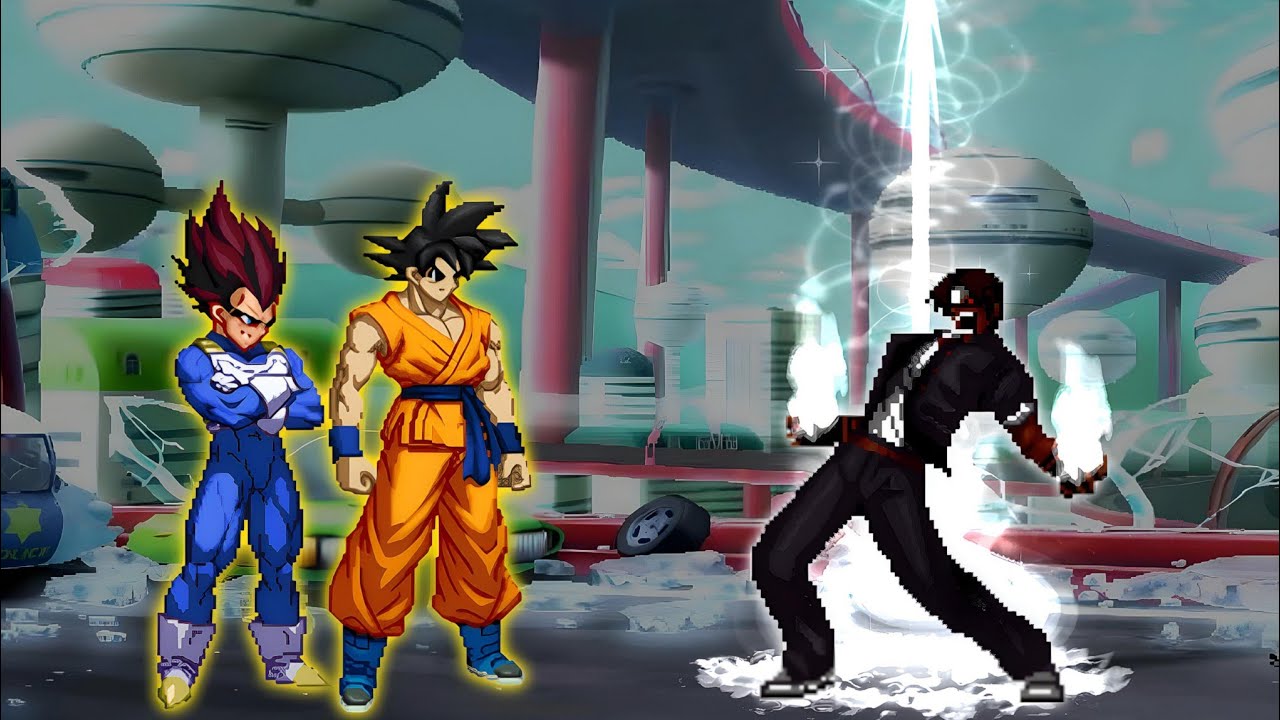 [DBZ vs KOF] Goku and Vegeta vs Orochi Kusanagi W.F