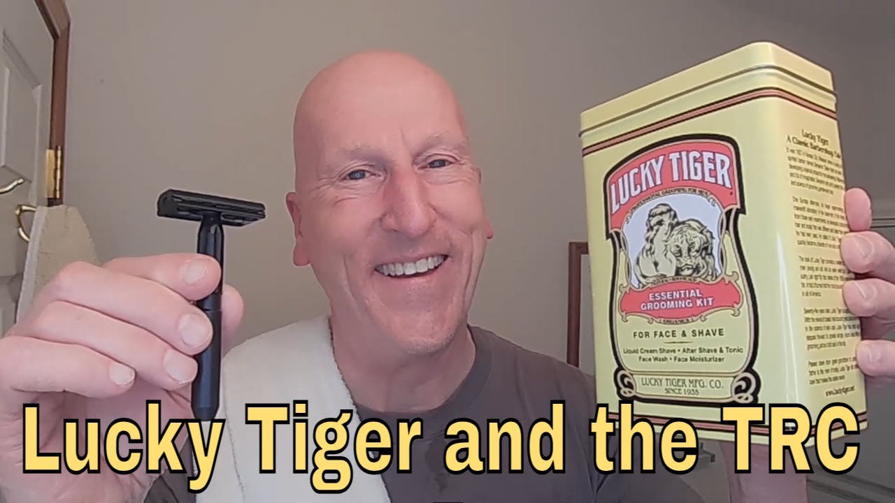 An Evening Head Shave with Lucky Tiger and The Razor Company's TRC Razor
