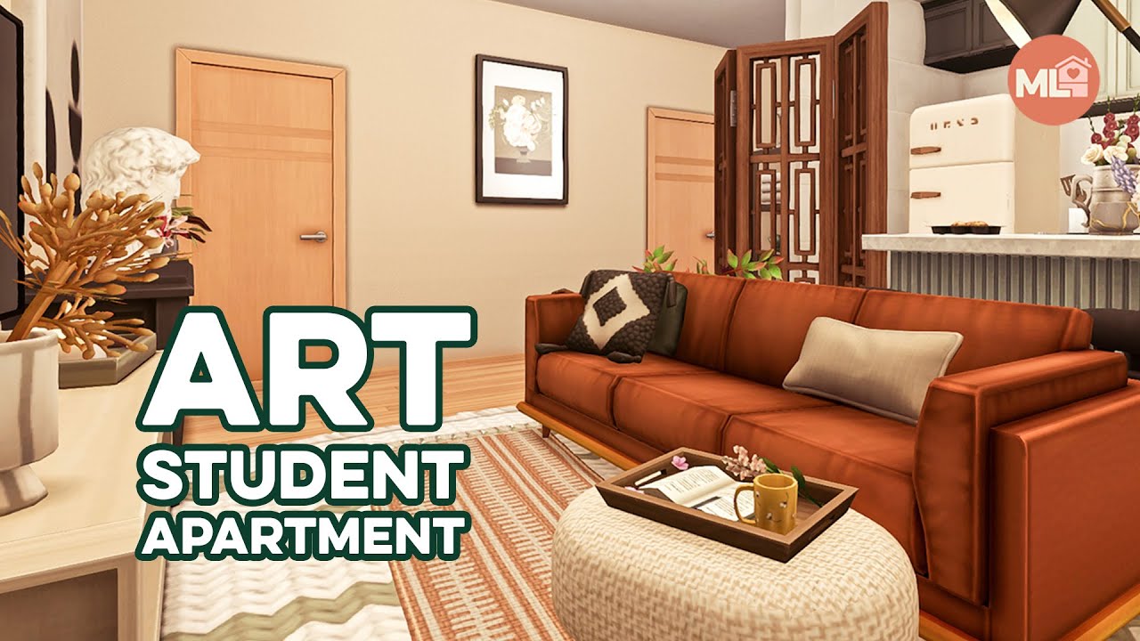 Art Student Apartment Renovation - 402 Pinecrest |  Sims 4 Speed Build + CC Links