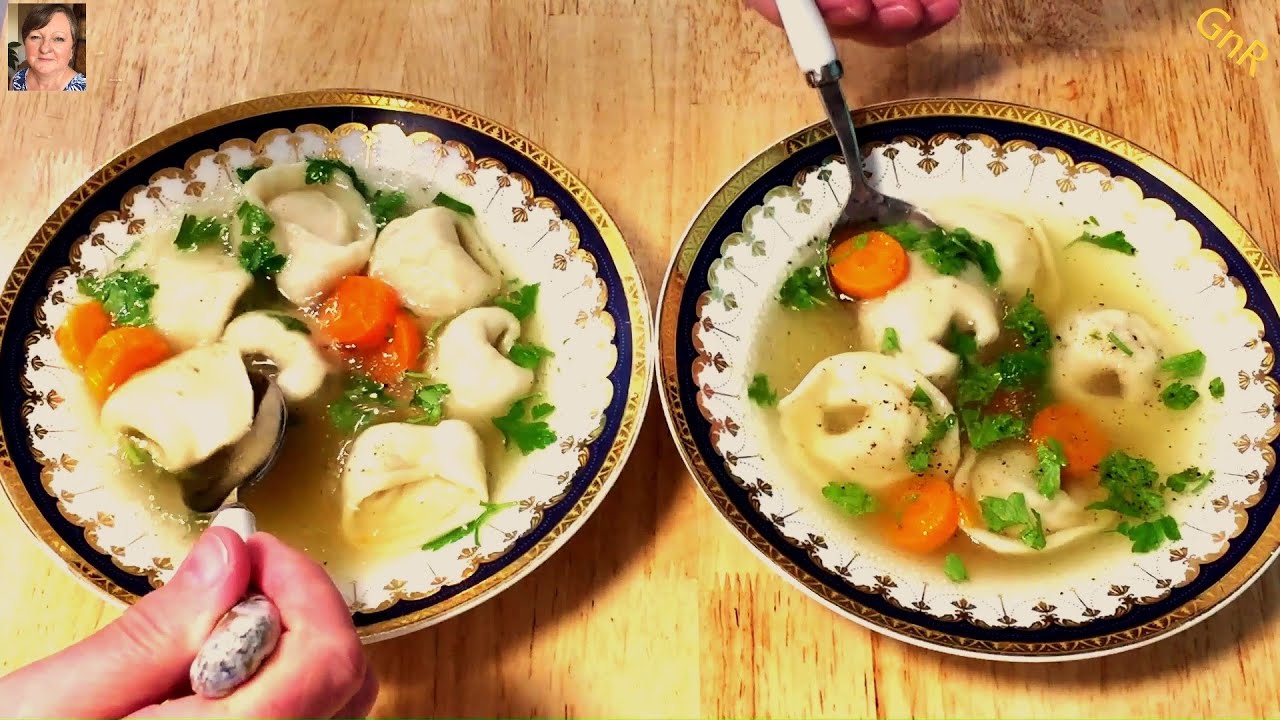 Rosół z Uszkami z Mięsa Rosołowego / Broth with Meat Dumplings.