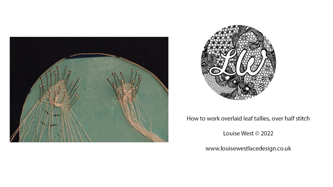 How to work overlaid tallies in half stitch, in Bedfordshire Bobbin Lace