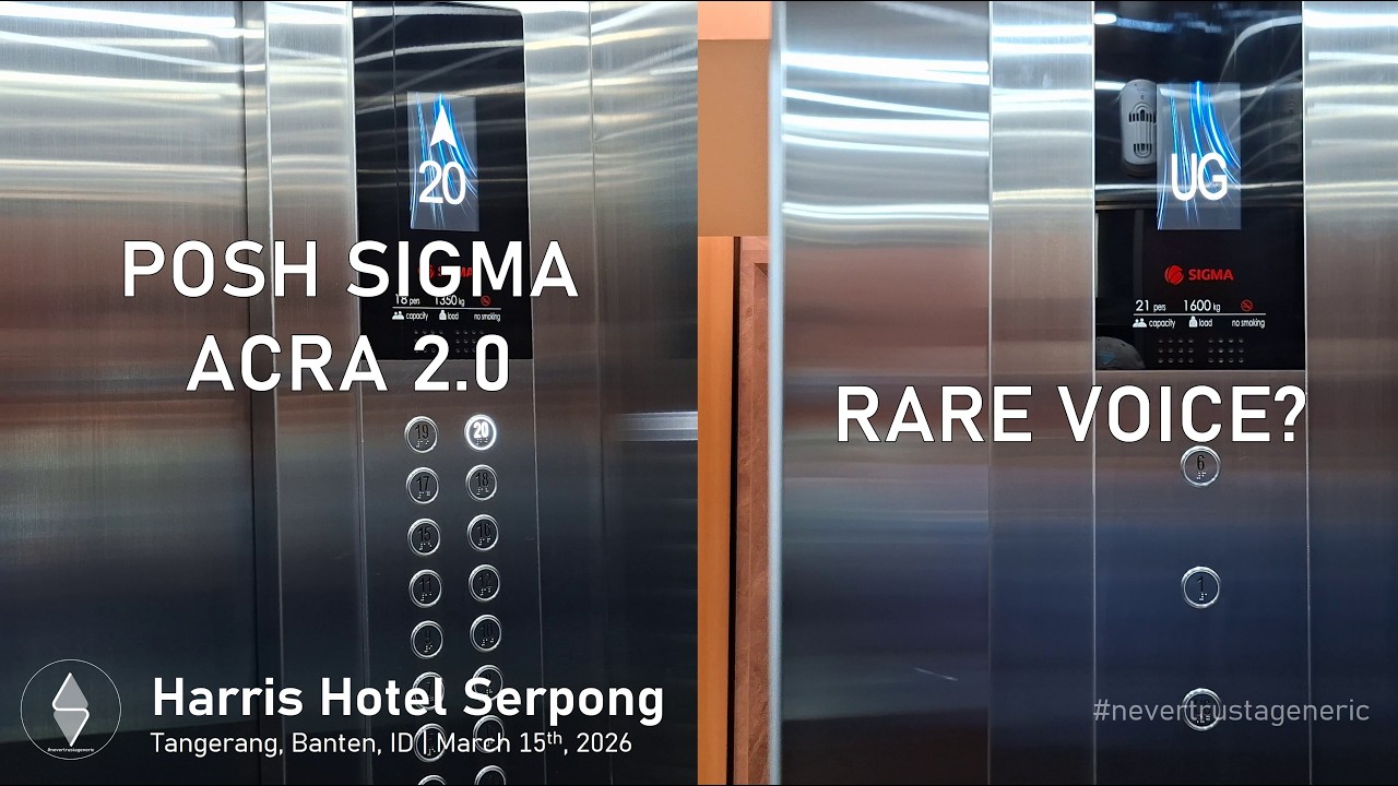 Brand New Sigma Traction Lifts / Elevators - Harris Hotel and Convention Serpong, Tangerang, Banten