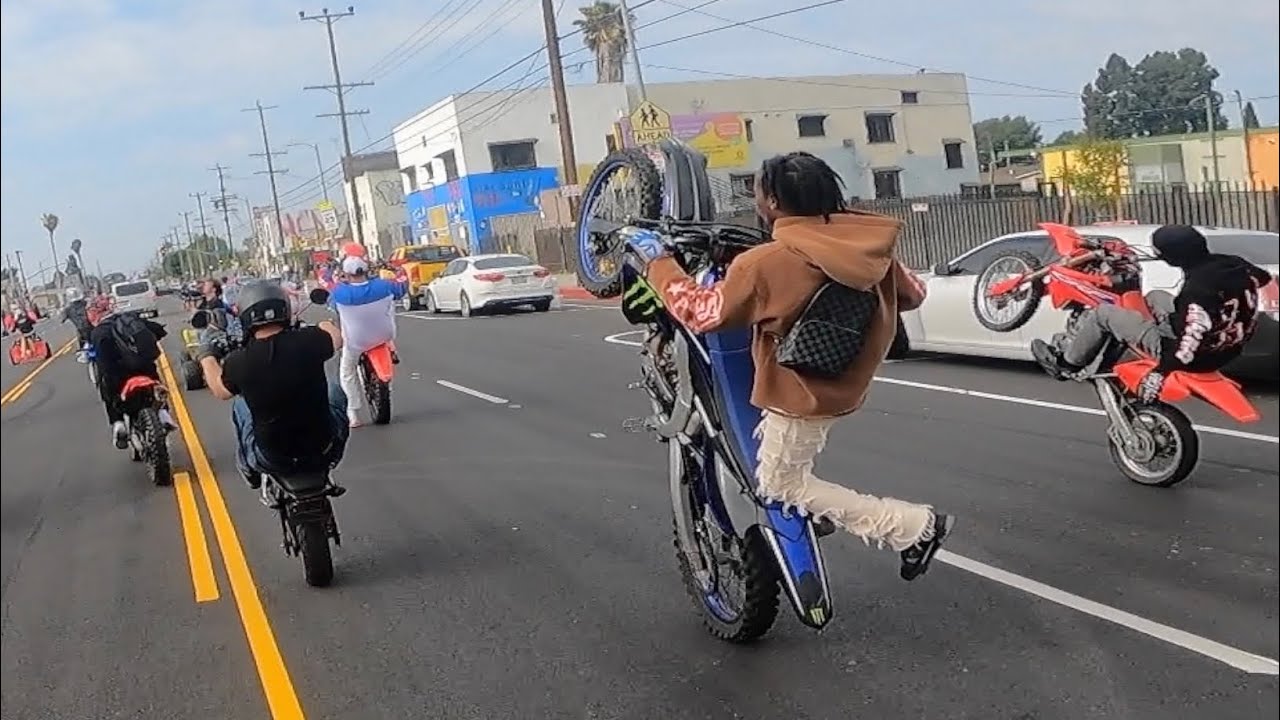 RIDING THRU COMPTON TRENCHES WITH MR.DIRTBIKEKID! * JAY ROCK HOOD *