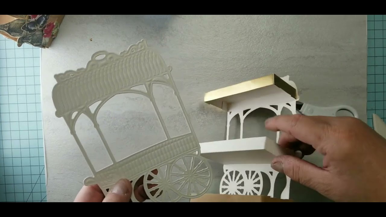 Anna Griffin 3D Flower Cart Easel card  Finishing school craft box #annagriffininc  #annagriffin