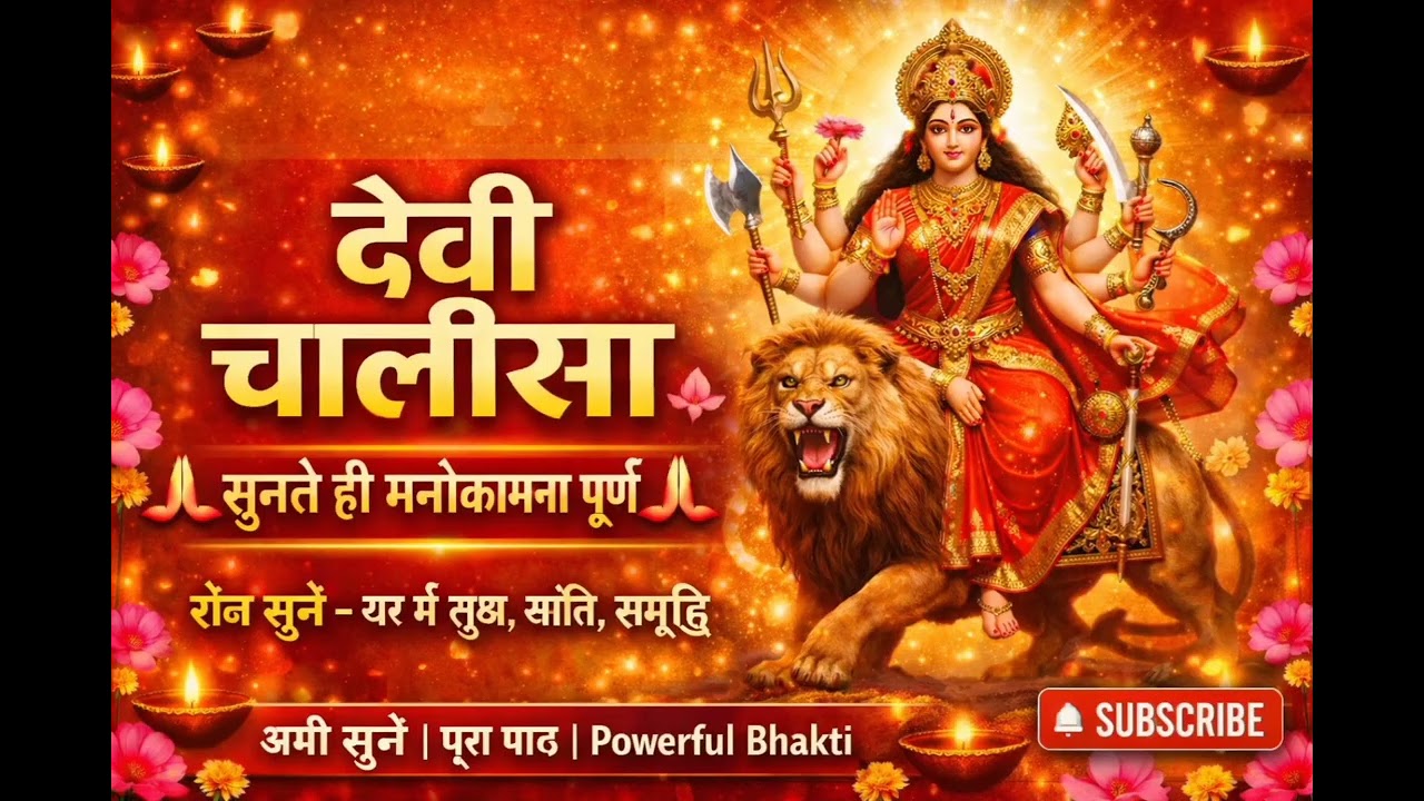🔔 रोज सुनें देवी चालीसा | सभी कष्ट होंगे दूर | Powerful Bhakti l सुख, शांति और समृद्धि ✨