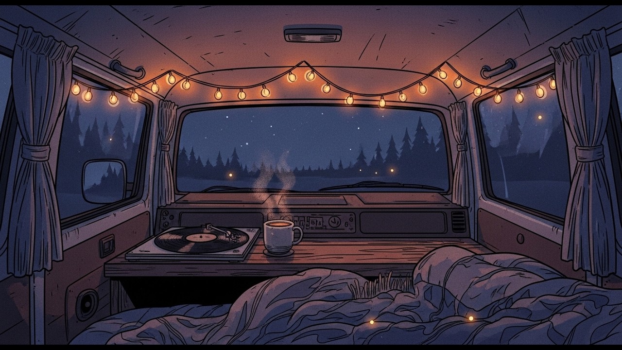 Midnight Camper Lofi 🌙 Cozy Night Drive Beats Under the Stars
