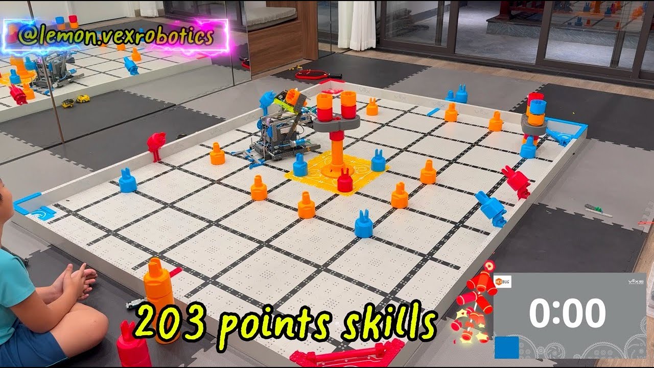 Full Driving Skills Run – 203 Points! | VEX IQ Mix & Match 2025–2026 🚀🤖