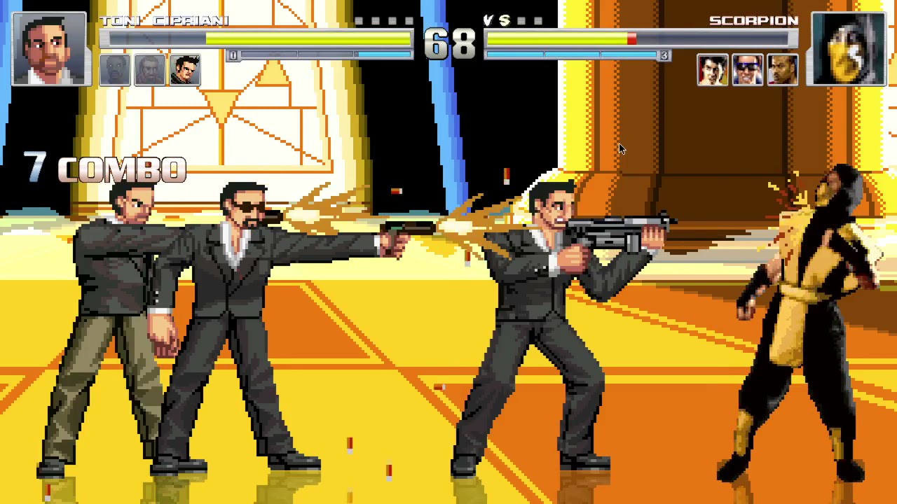 mugen-GTA team vs Mortal Kombat team