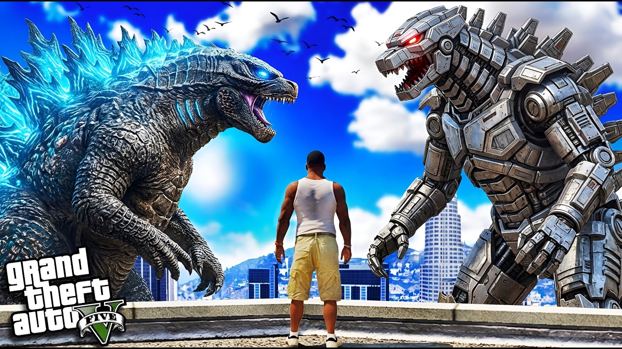 Godzilla🔥 Vs Mecha Godzilla🔥In Gtav 😱!