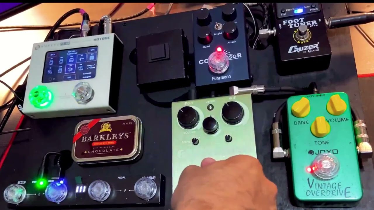 Pedalboard 2026 - Ampero Mini Mvave Chocolate Fuhmann Green Rhino Vintage Overdrive