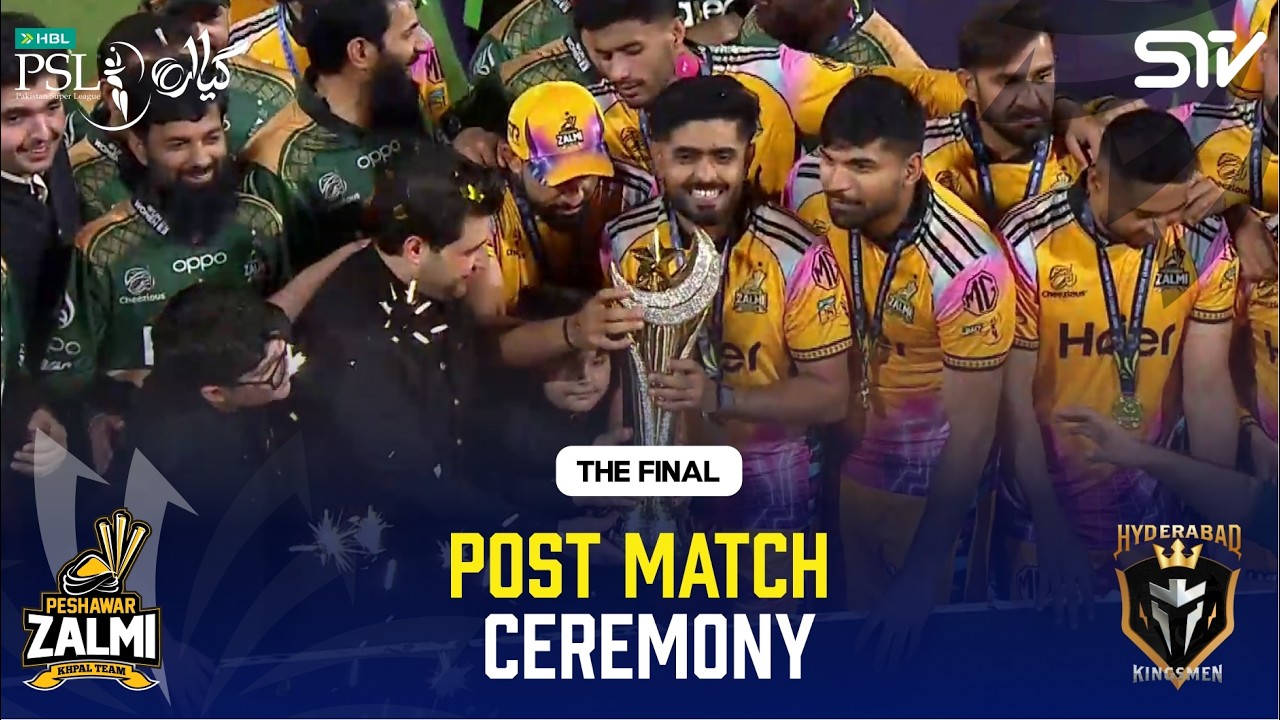 Post Match Ceremony | Peshawar Zalmi vs Hyderabad Kingsmen | Final | Match 44 | MZB1J