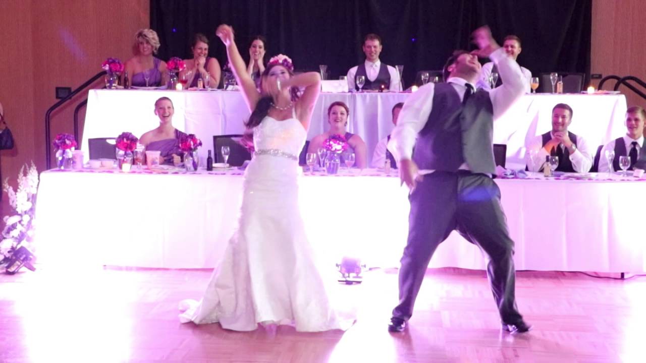 Bride and Brother Dance Routine at Wedding Reception