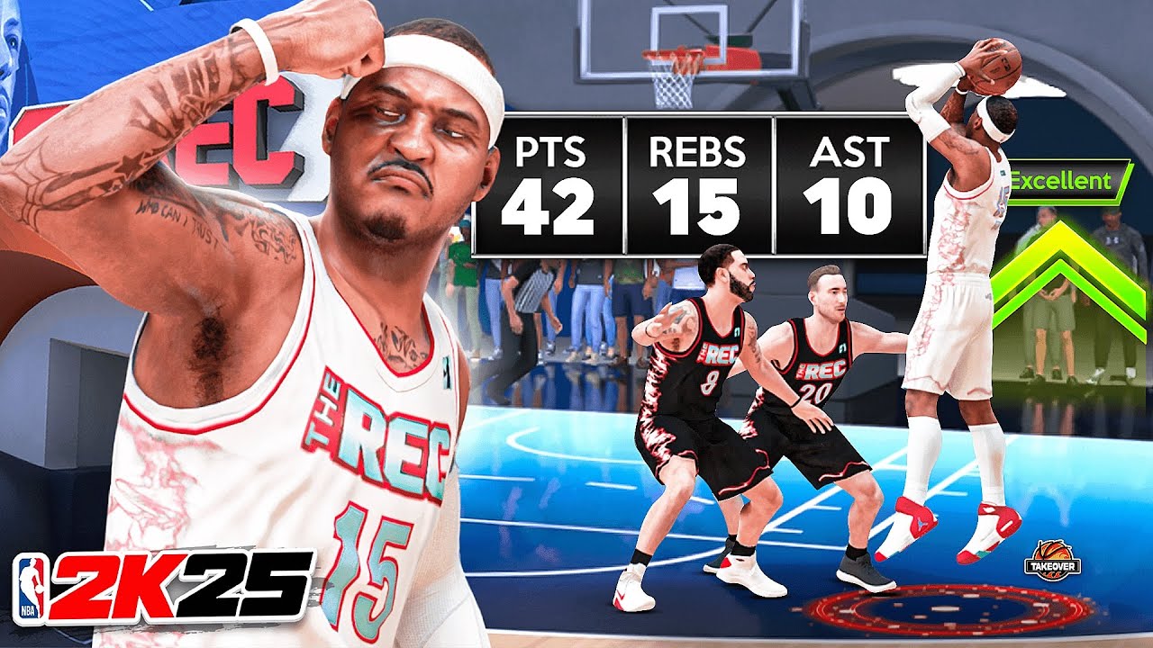 PRIME CARMELO ANTHONY BUILD is UNSTOPPABLE in RANDOM REC on NBA 2K25