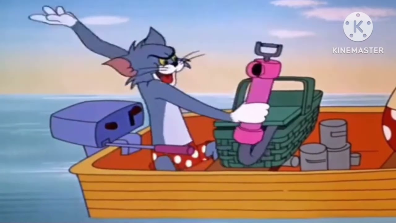 Tom and jerry down and outting fishing