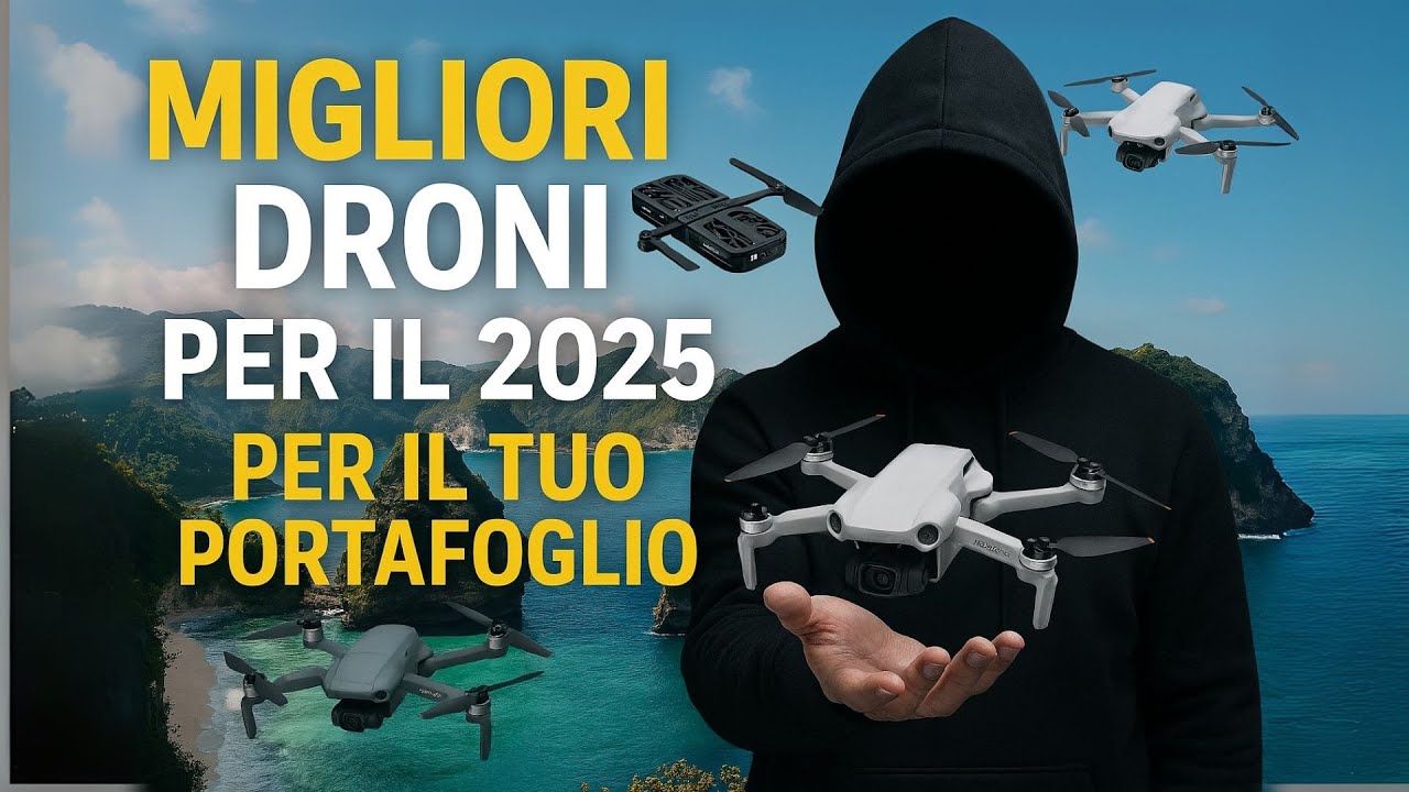 Ecco i Migliori DRONI  del 2025 per riprese in 4k  | Da 200€ in su...Anche sotto 250 grammi