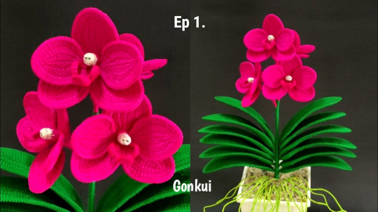 Crochet flower | Crochet Vanda Orchid flower Ep1. Petals A , B #crochetflower #crochet #tutorial