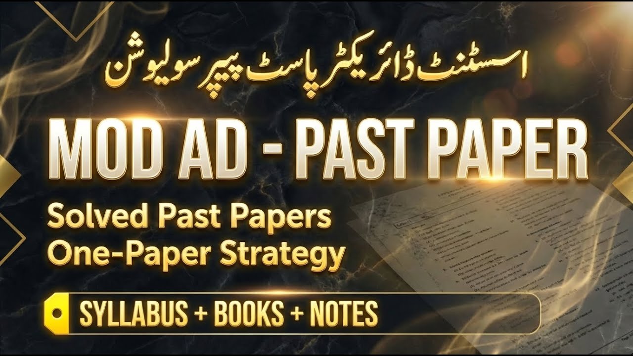MOD Assistant Director Past Papers MCQs 26-50 Solved | Ministry of Defence |  Imp. Notes & Books