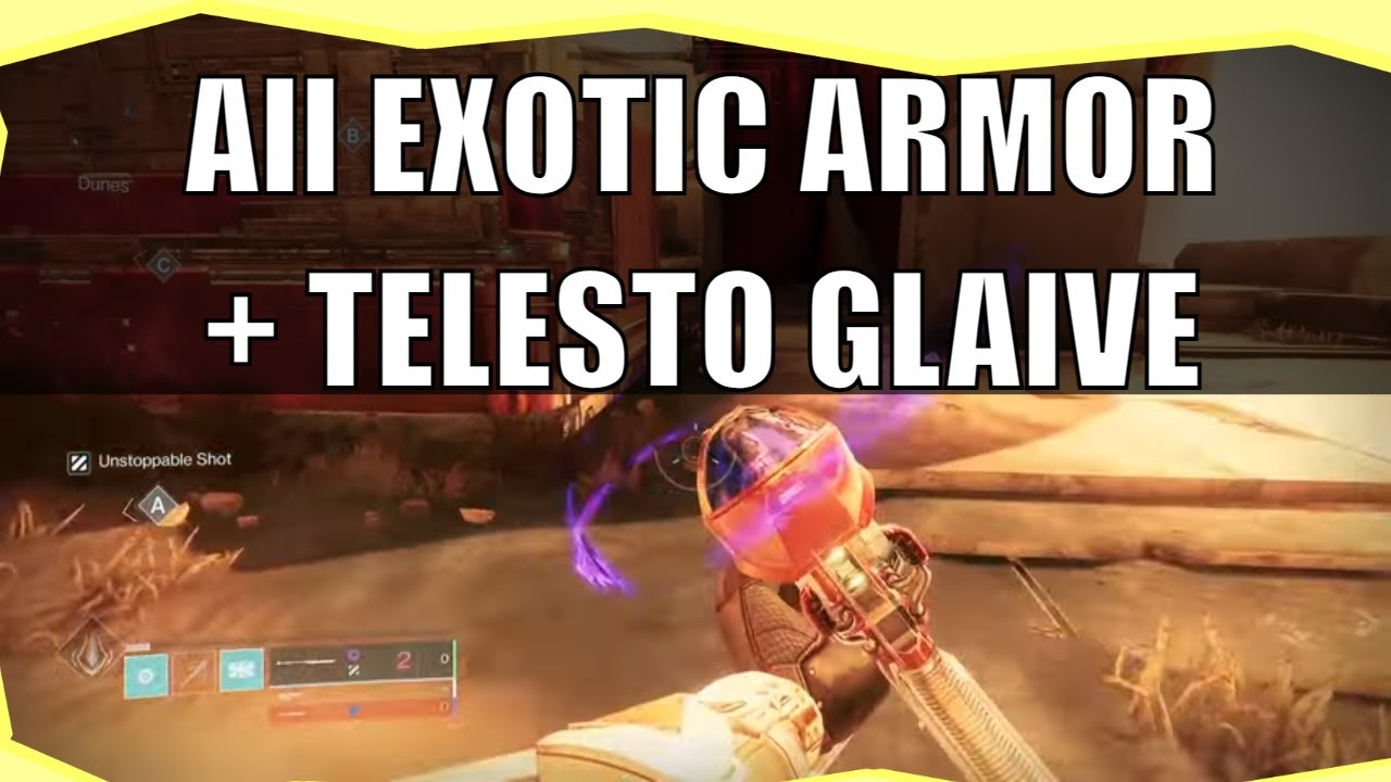 All Exotic Armor & Weapons Equipped At The Same Time Glitch - Telesto Turned Into A Sniper & Glaive