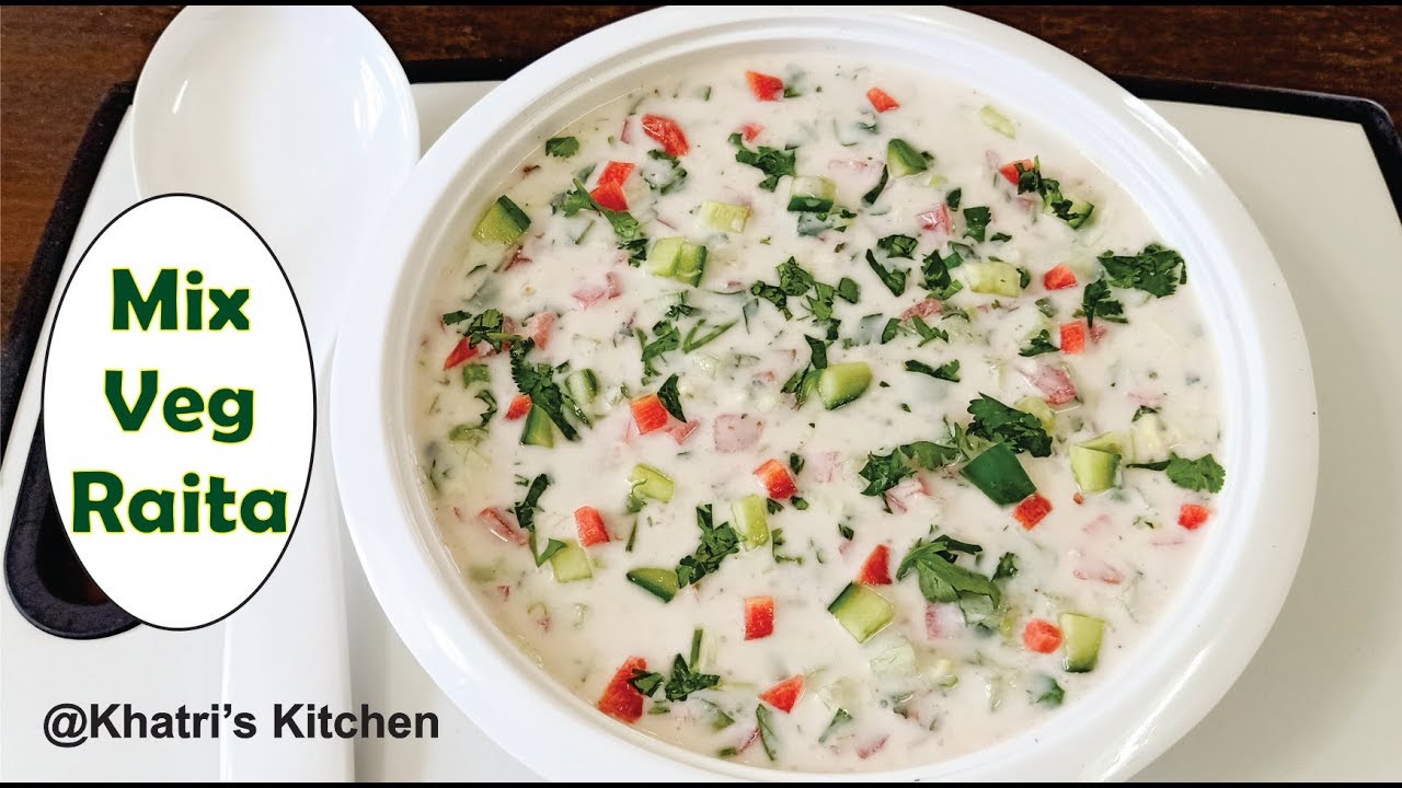 Summer Special - Restaurant Style Mix Veg Raita Recipe - मिक्स वेजिटेबल रायता - @Khatri's Kitchen