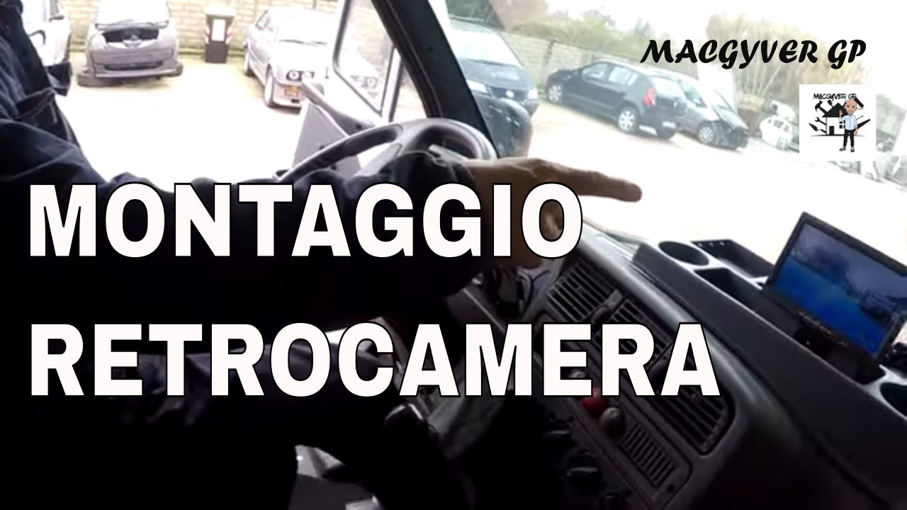 montiamo la retrocamera con supporto portaogetti da cruscotto per il ducato 230 - camper fai da te