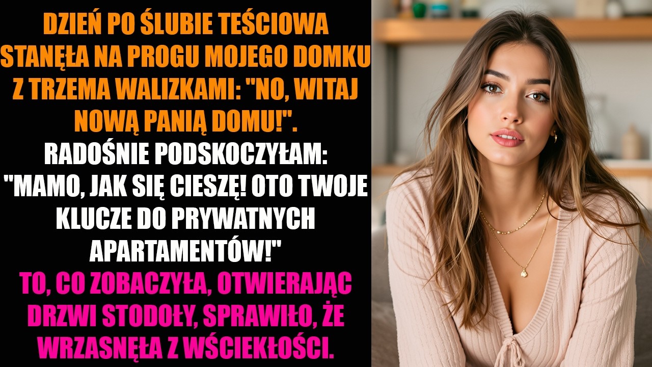 DZIEŃ PO ŚLUBIE TEŚCIOWA STANĘŁA NA PROGU MOJEGO DOMKU Z TRZEMA WALIZKAMI: 