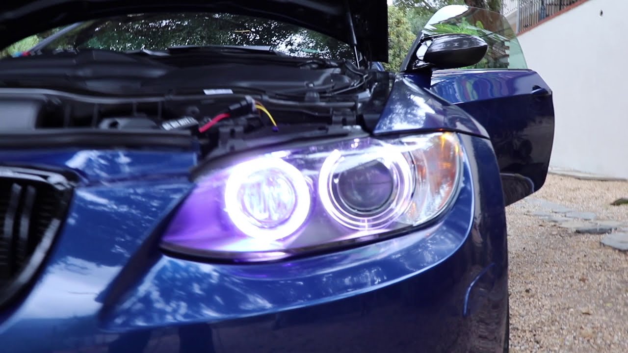 LUX H8 V6 ADJUSTABLE WHITE ANGEL EYES INSTALL // E92 M3