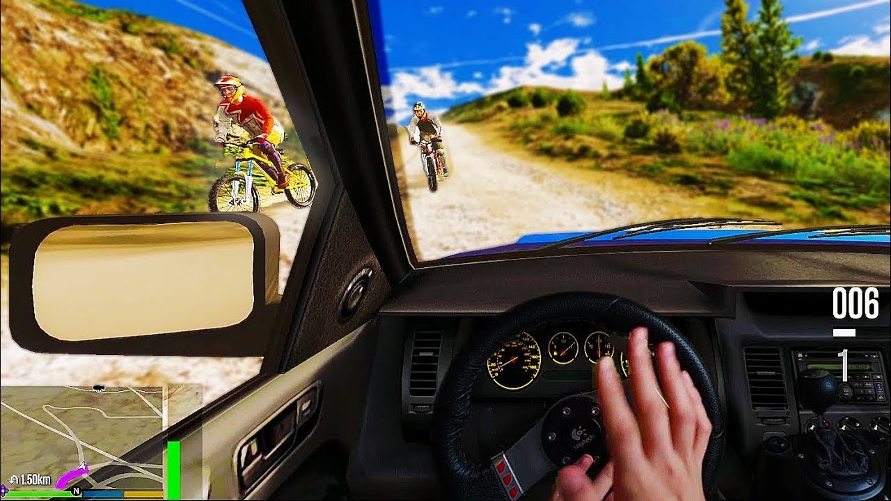 How High Can I Get by Car? 🤔 GTA 5 Steering Wheel Offroad