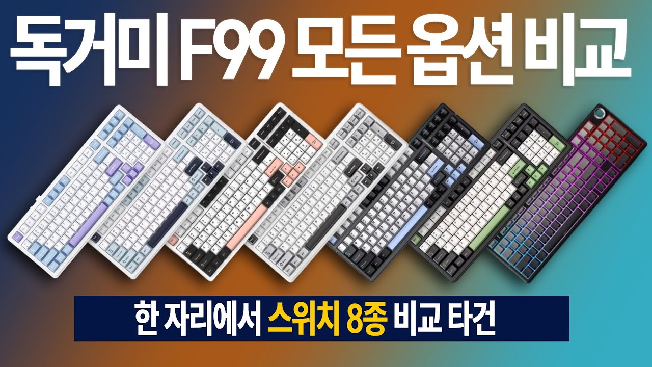 독거미 F99 키보드 스위치 뭐 고를지 고민 중이시죠?