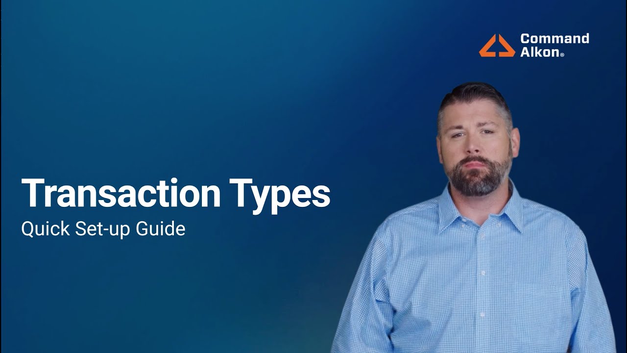Transaction Types Set-up