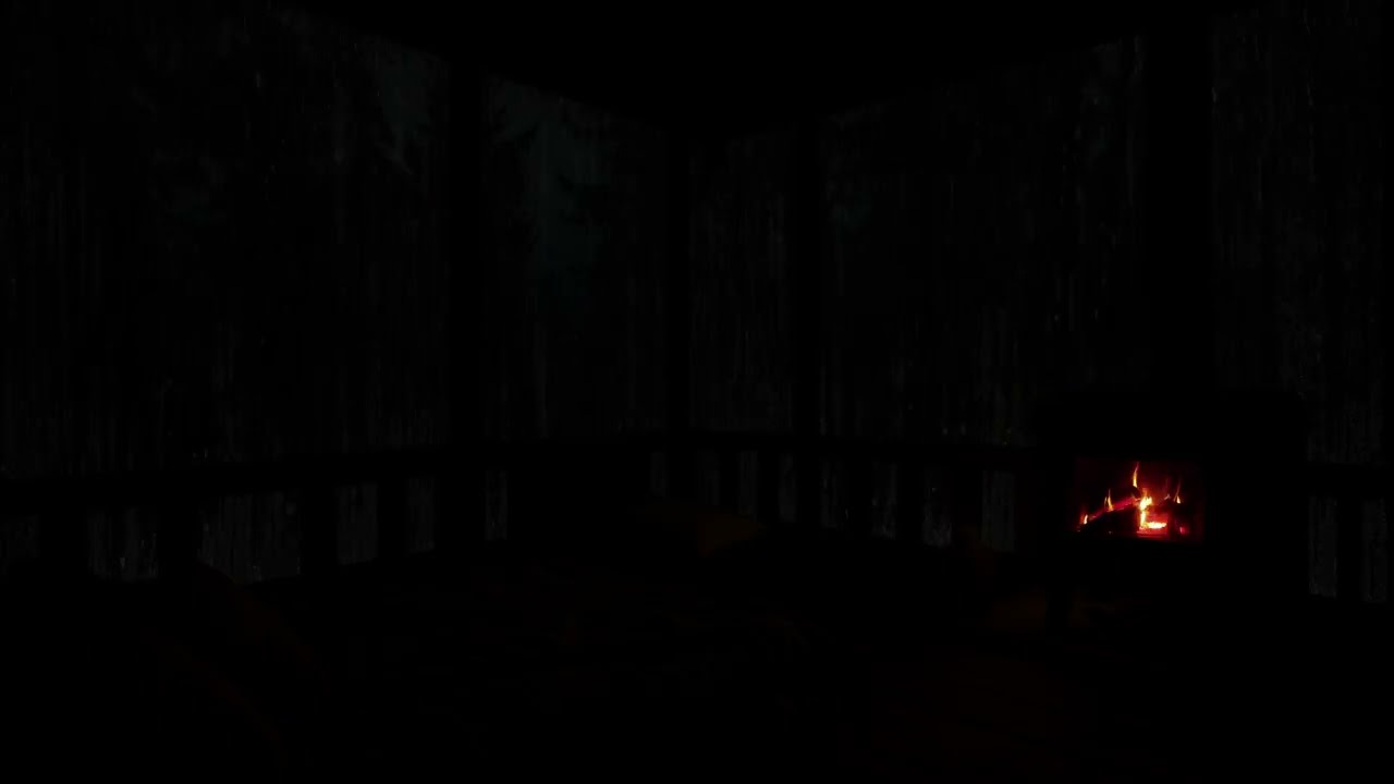 Soft Rain, Distant Fire 🔥🌧️ Minimal Night Sounds for Sleep