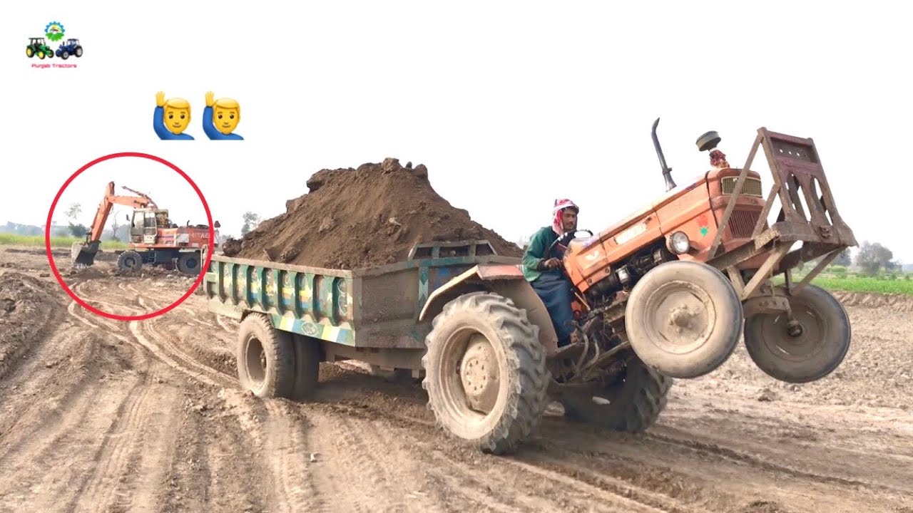 New Holland FIAT 480 | 60HP | Pulling out Soil loaded Trolley | Punjab Tractors