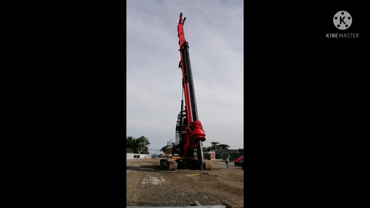 SANY SR360R PILING RIG INSTALLATION OF KELLY BAR PROCEDURE.
