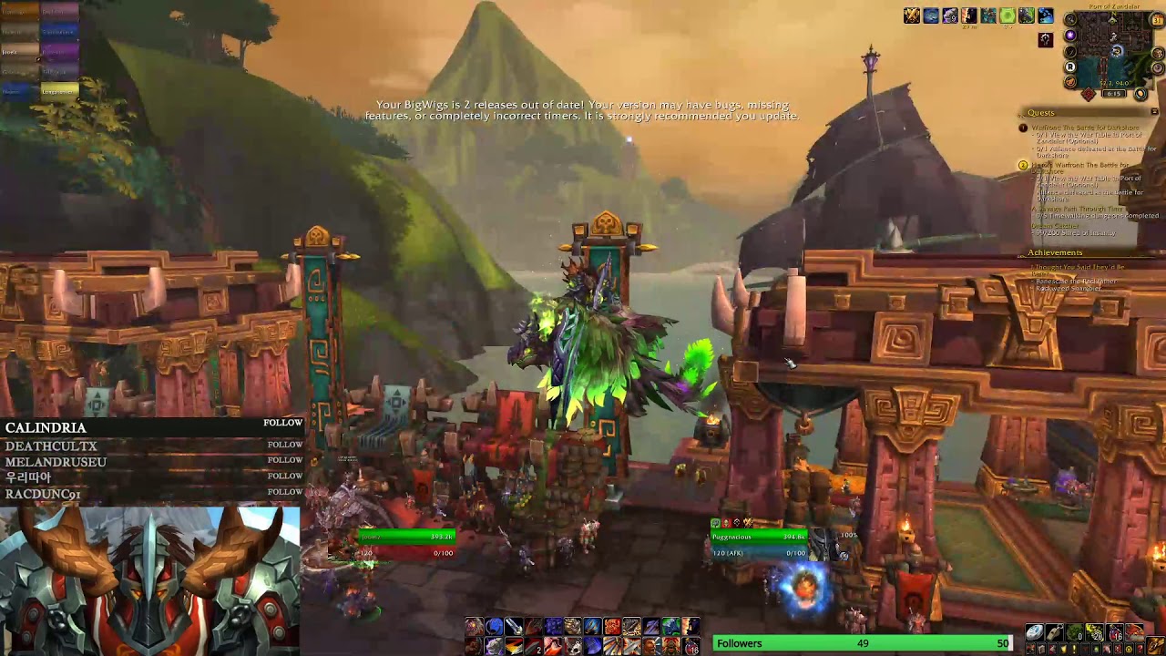 Darkshore Warfront and Normal Ny'alotha on Warlock alt #Warcraft