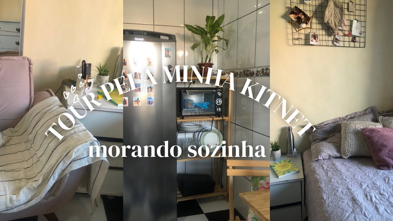 TOUR pela minha kitnet de 2 cômodos (atualizado)- MORANDO SOZINHA