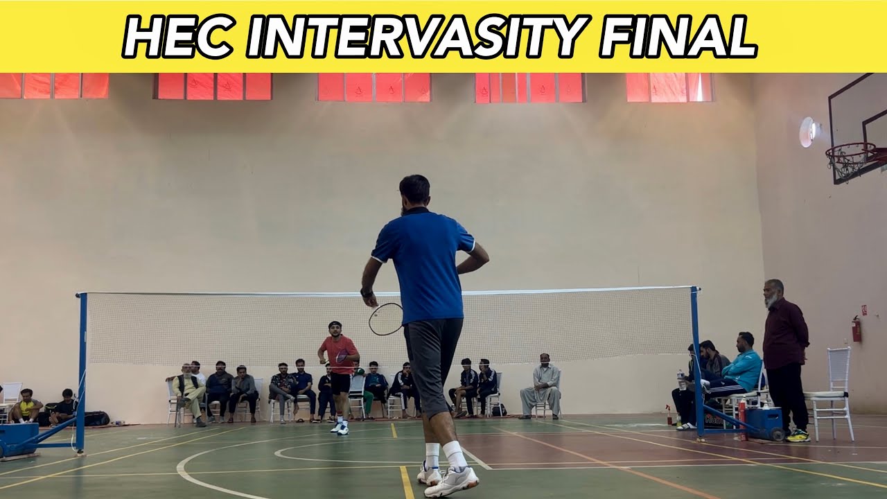 HEC Intervasity Final - Shahzaib vs Haseeb Best Thriller Match pakistan badminton 