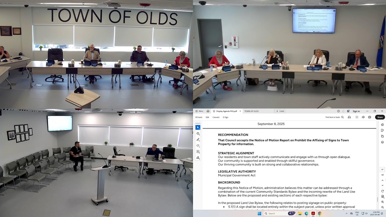 Regular Town Council Meeting, Monday - September 8,  1:00pm
